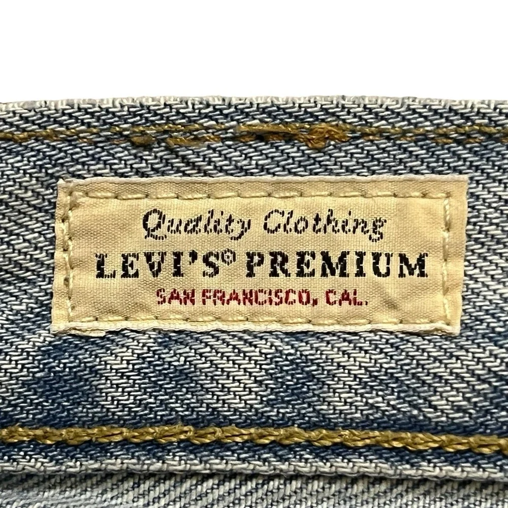 Levi's Premium 578 Baggy Jeans Mens W31 Light Wash Distressed A4750-0022 31x29